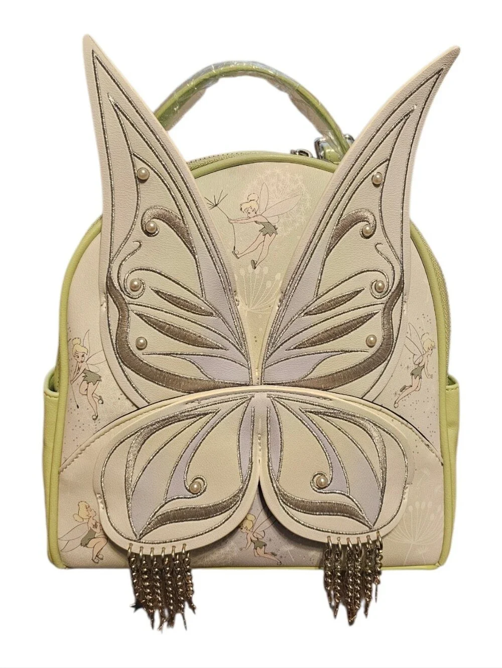 NWT Danielle Nicole Disney Peter Pan Tinker Bell Wings Dangle Mini Backpack - Picture 1 of 7